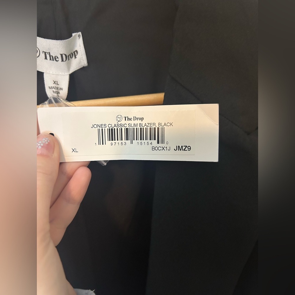 NWT The Drop Jones Classic Slim Blazer, Black, Size XL Minimalist Chic - Picture 6 of 9